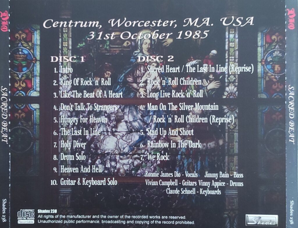 DIO - 1985-10-31 Worcester, MA, USA